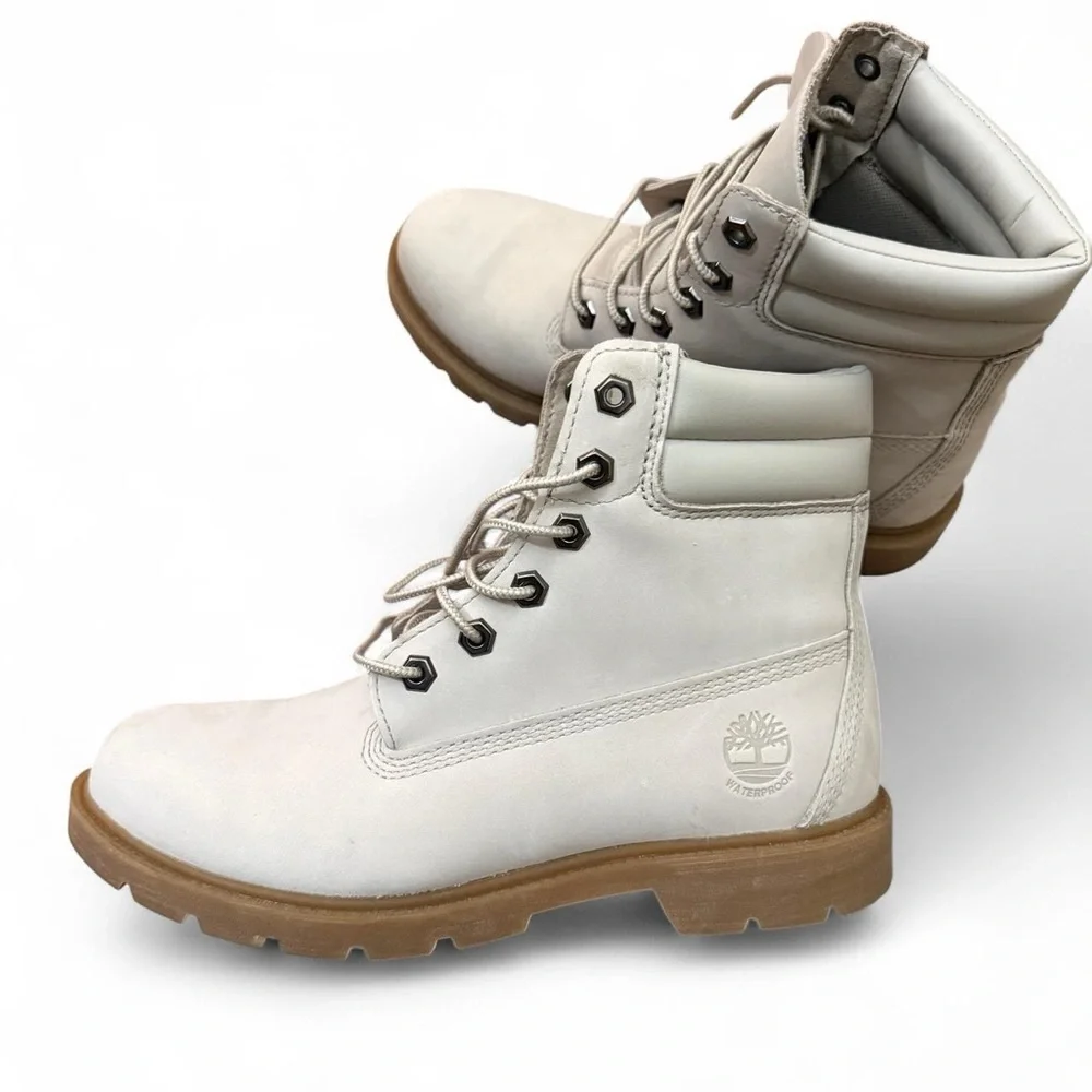Timberland Women's Off-White Combat Boots - Picture 2 of 8